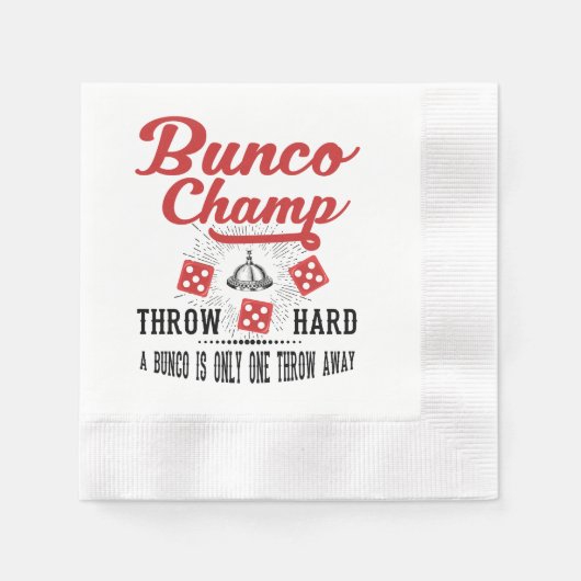 Bunco Champ Party Napkins Serviette (Vorderseite)