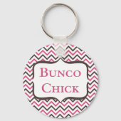 Bunco Chick mit Zickzack Design Schlüsselanhänger (Vorderseite)