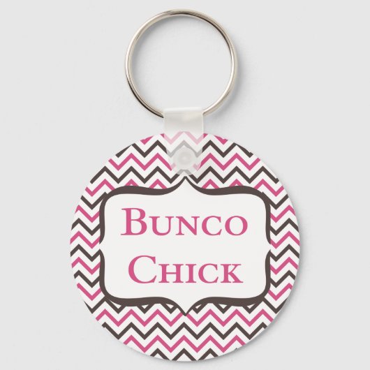 Bunco Chick mit Zickzack Design Schlüsselanhänger (Vorderseite)