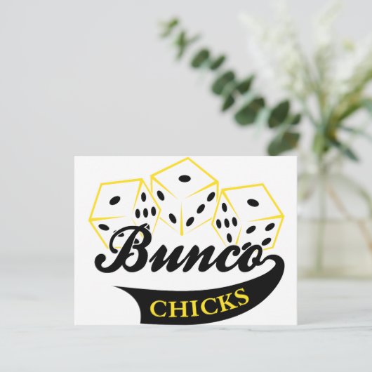 Bunco Chicks Postkarte (Stehend Vorderseite)
