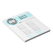 Bunco Chicks Roll mit Score Card - Blau Notizblock (angewinkelt)