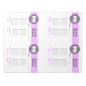 Bunco Chicks Roll mit seiner Score Card Lila - 160 Notizblock (Vorderseite)