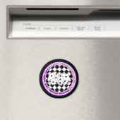 Bunco Chicks Roll with it - Lila Magnet (In Situ (Geschirrspüler))