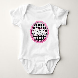 Bunco Chicks Roll with it - rosa Baby Strampler