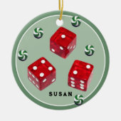 Bunco Christmas Ceramic Ornament (Vorne)