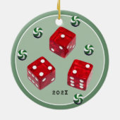 Bunco Christmas Ceramic Ornament (Hinten)