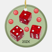 Bunco Christmas Keramik Ornament (Hinten)