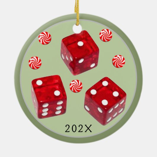 Bunco Christmas Keramik Ornament (Hinten)