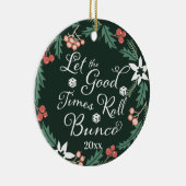 Bunco Christmas Ließ The Good Times Roll Würfel Keramik Ornament (Rechts)