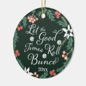 Bunco Christmas Ließ The Good Times Roll Würfel Keramik Ornament (Links)