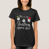 Bunco Christmas Pajama Dice Game Night  T-Shirt (Vorderseite)