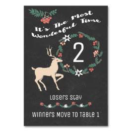 Bunco Christmas Rentier - Tabelle zwei Tischnummer