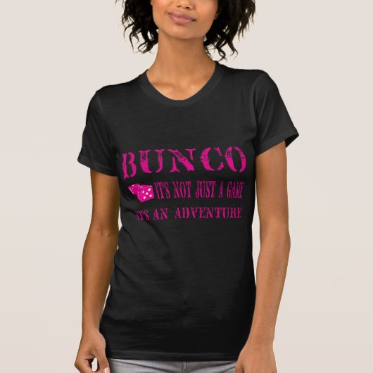 bunco, das nicht gerade ein Spielschwarzes und T-Shirt (Vorderseite)