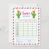 Bunco De Mayo May Cinco De Mayo Bunco Card Einladung (Rückseite)