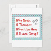Bunco, der einen Therapeuten braucht Postkarte (Vorne/Hinten)