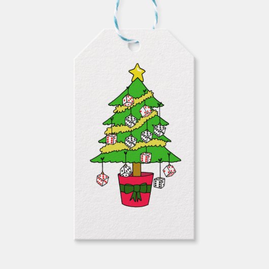 Bunco Dice Christmas Tree Geschenkanhänger (Vorderseite)