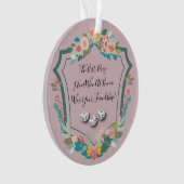 Bunco Dice Friendship Player Floral Ornament (Vorderseite)