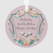 Bunco Dice Friendship Player Floral Ornament (Rückseite)