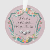 Bunco Dice Friendship Player Floral Ornament (Vorderseite)