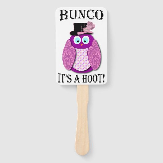 Bunco Dice Game Elegantes Niedliches Eule Fächer (Vorderseite)