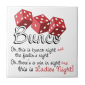 Bunco Dice Game Fliese (Vorderseite)