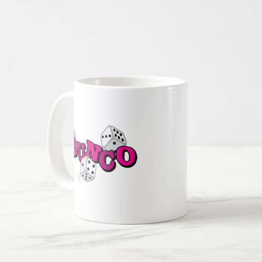 Bunco Dice Game Kaffeetasse (Vorderseite Links)