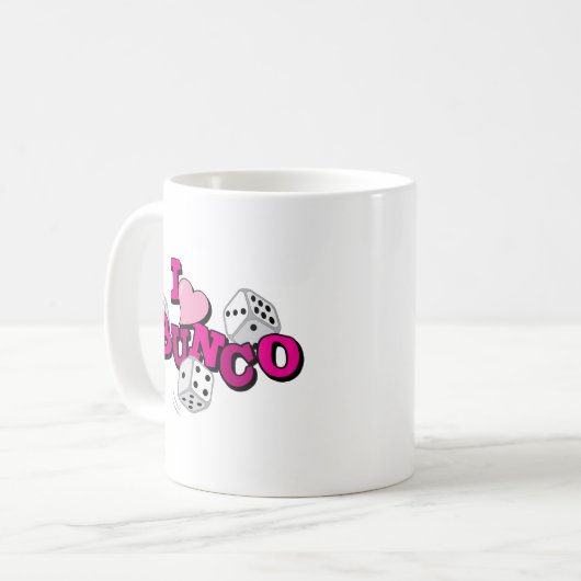 Bunco Dice Game Kaffeetasse (Vorderseite Links)
