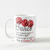 Bunco Dice Game Kaffeetasse (Links)
