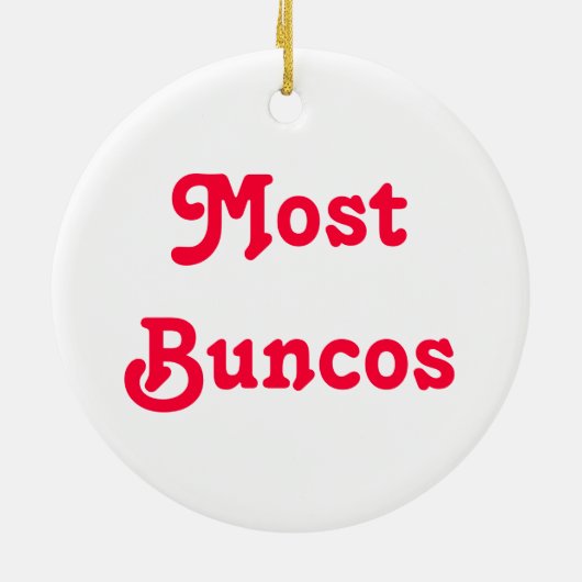 Bunco Dice Game Keramik Ornament (Hinten)