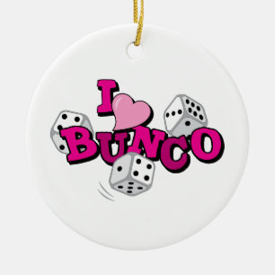 Bunco Dice Game Keramik Ornament