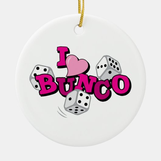 Bunco Dice Game Keramik Ornament (Vorne)