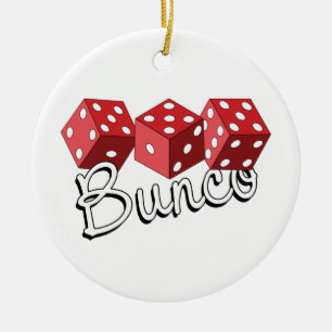 Bunco Dice Game Keramik Ornament