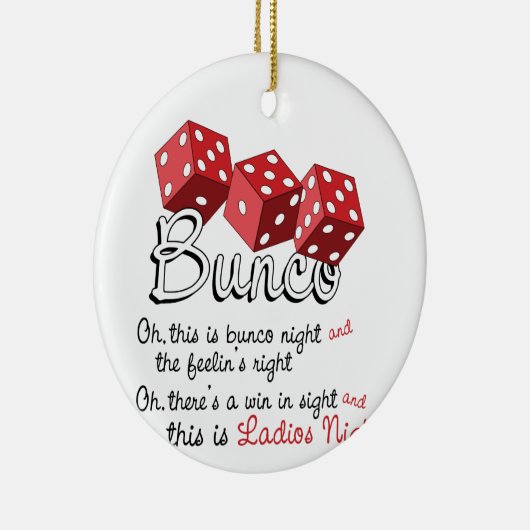 Bunco Dice Game Keramik Ornament (Rechts)