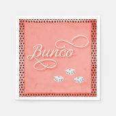 Bunco Dice Game Night Serviette (Vorderseite)