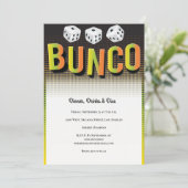 Bunco Dice Game-Party Einladung (Stehend Vorderseite)