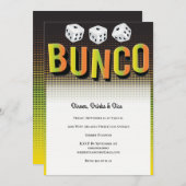 Bunco Dice Game-Party Einladung (Vorne/Hinten)