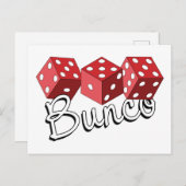 Bunco Dice Game Postkarte (Vorne/Hinten)