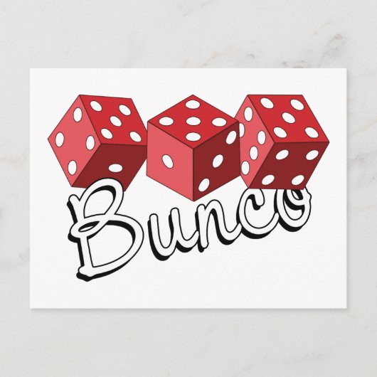 Bunco Dice Game Postkarte (Vorderseite)