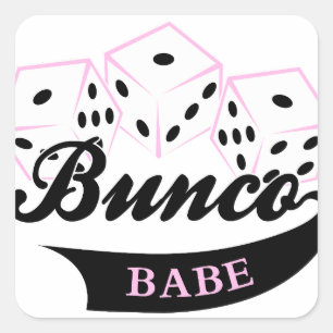 Bunco Dice Game Quadratischer Aufkleber