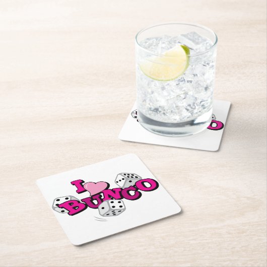 Bunco Dice Game Rechteckiger Pappuntersetzer (Vor Ort)