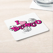 Bunco Dice Game Rechteckiger Pappuntersetzer (angewinkelt)