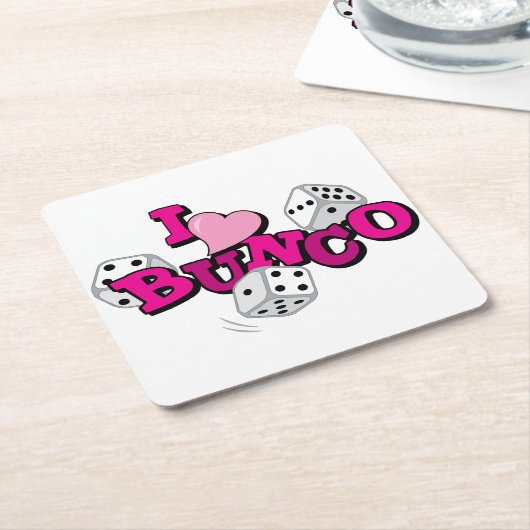 Bunco Dice Game Rechteckiger Pappuntersetzer (angewinkelt)