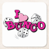 Bunco Dice Game Rechteckiger Pappuntersetzer (Vorderseite)