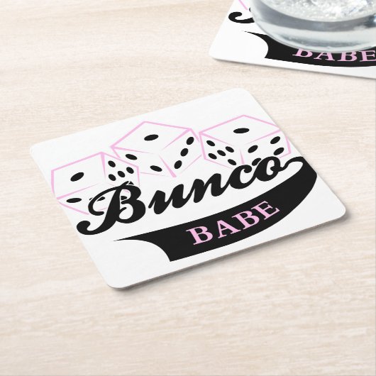 Bunco Dice Game Rechteckiger Pappuntersetzer (angewinkelt)