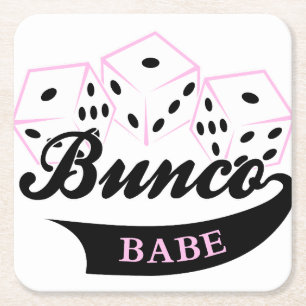 Bunco Dice Game Rechteckiger Pappuntersetzer
