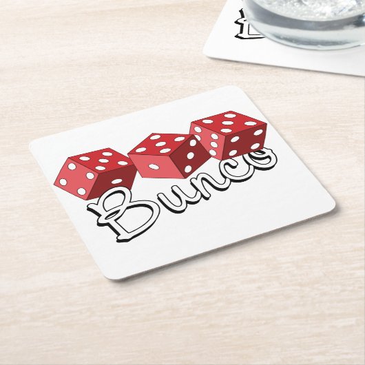 Bunco Dice Game Rechteckiger Pappuntersetzer (angewinkelt)