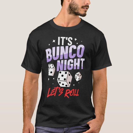 Bunco Dice Game Rules Night Party T-Shirt (Vorderseite)