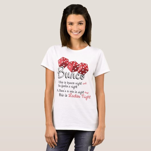 Bunco Dice Game T-Shirt (Vorne ganz)