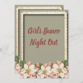 Bunco Dice - Girls Night Out Party Vintag Einladung (Vorne/Hinten)