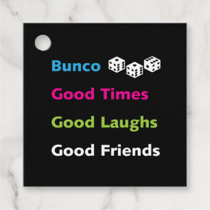 Bunco Dice Gute Zeiten gute Freunde Geschenkname T Geschenkanhänger